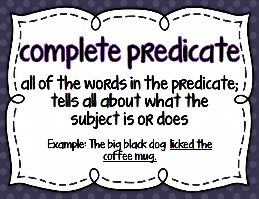 18. COMPLETE PREDICATE