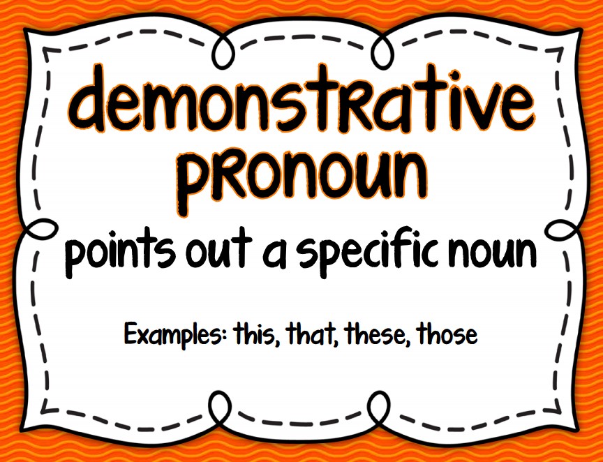 demonstrative pronoun