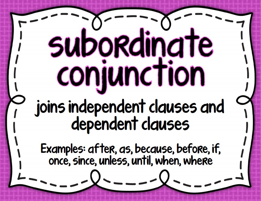 subordinate conjunction